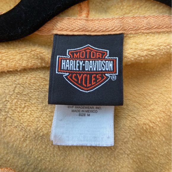 Yellow Women’s Harley Davidson Hooded Sweatshirt - Picture 8 of 8